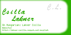 csilla lakner business card